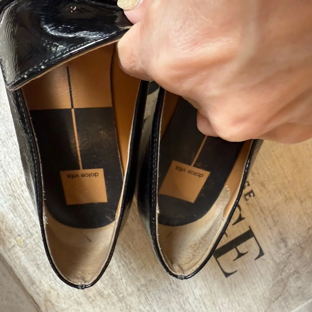 Dolce Vita Shiny Black Loafers size 9 - Picture 10 of 12